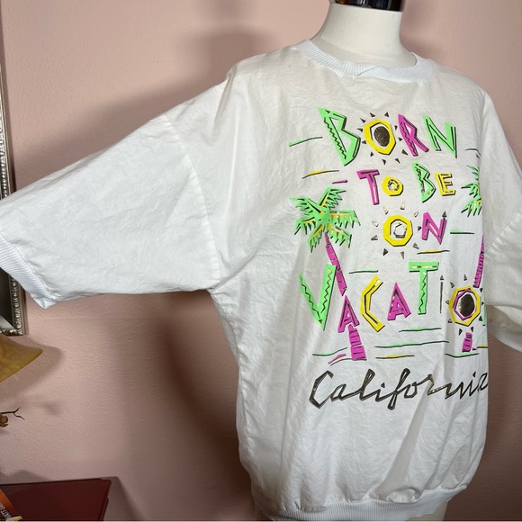 Vintage 80 90 Oversized California Palm tree Vacation Tee shirt - Picture 4 of 16